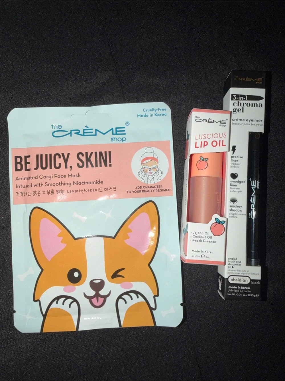 the CRÈME shop Luscious Lip Oil - Peach Pink 1-$25 comes with face mask Bundle